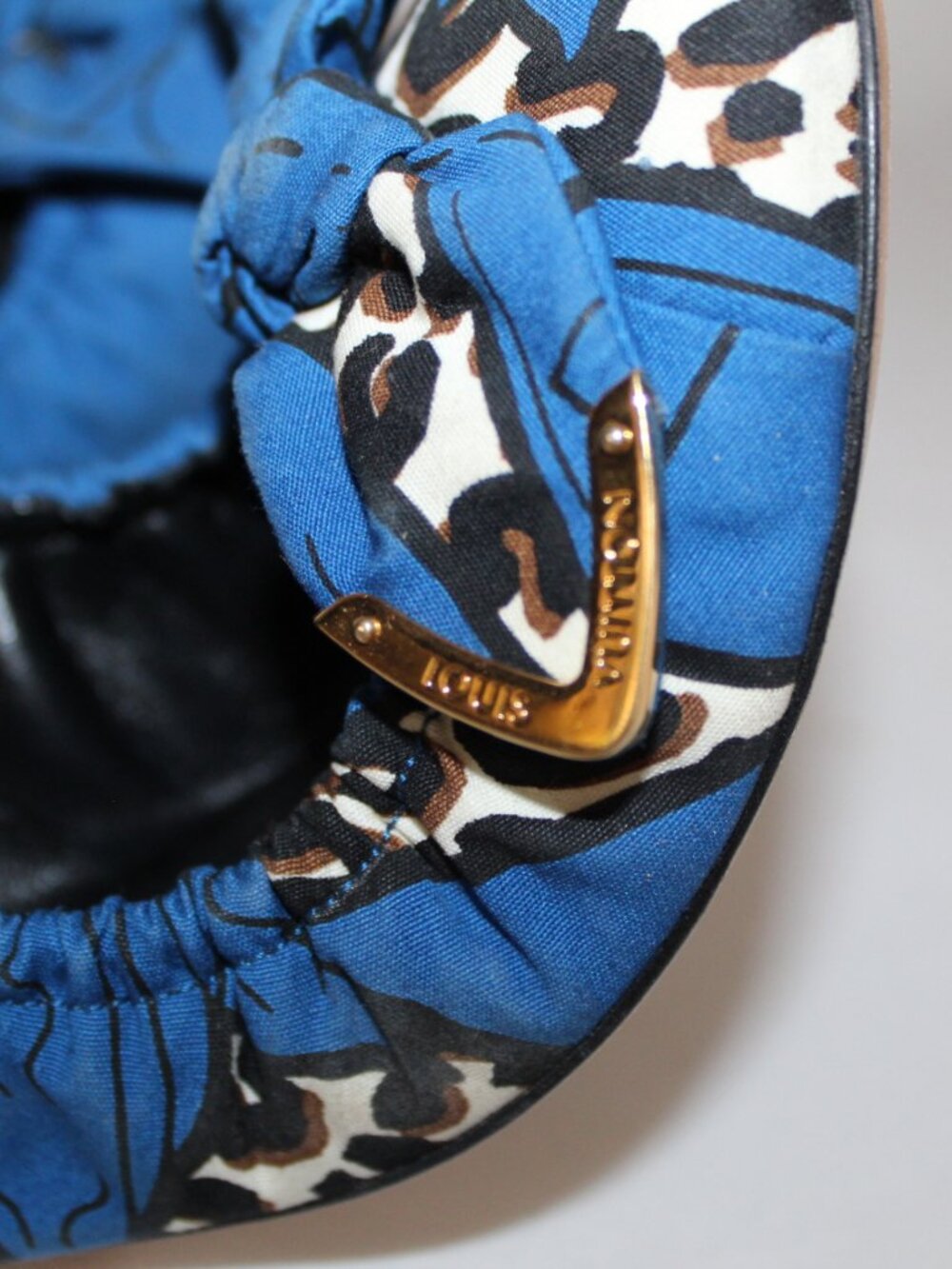 Louis Vuitton Blue Black Floral Ballet Flats Slip Ons 40 - Picture 7 of 8